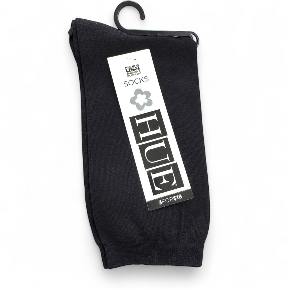 HUE Solid Black Body Sock Womens One Size Fits Most